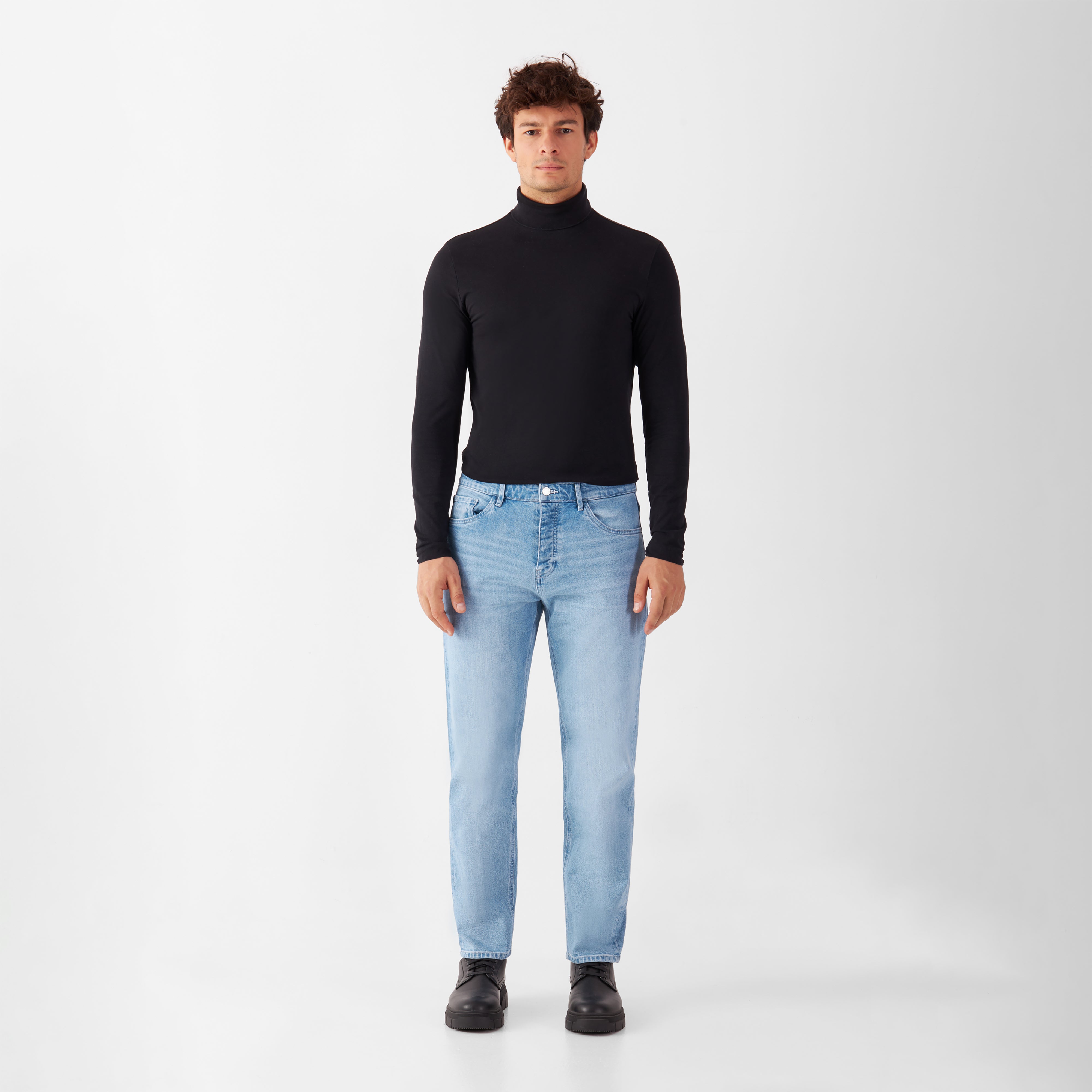 RISE Relaxed Tapered Minimal Stretch - Basic - Bright Blue