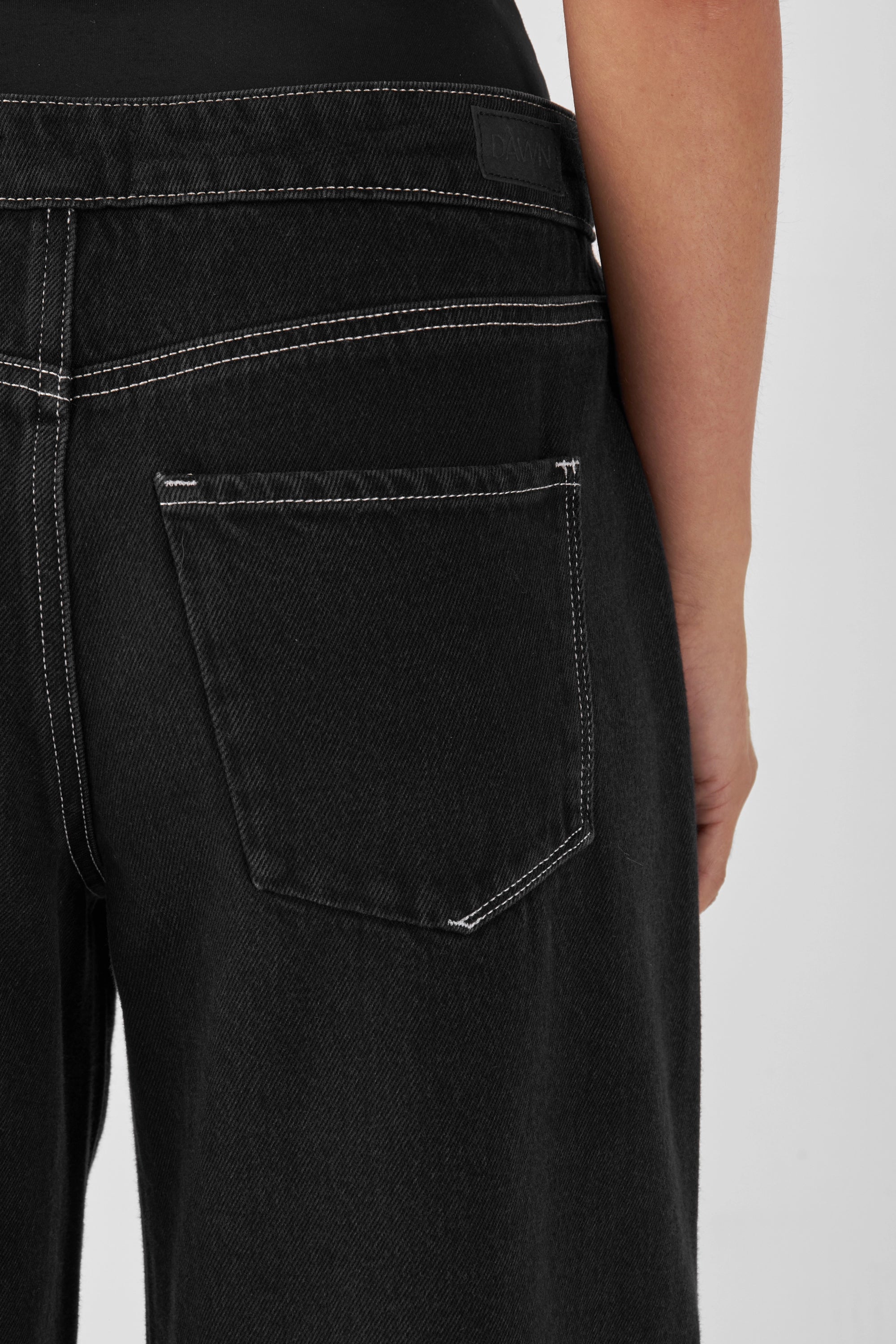 SUNNY Wide Leg Non Stretch - Contrast - Black Denim