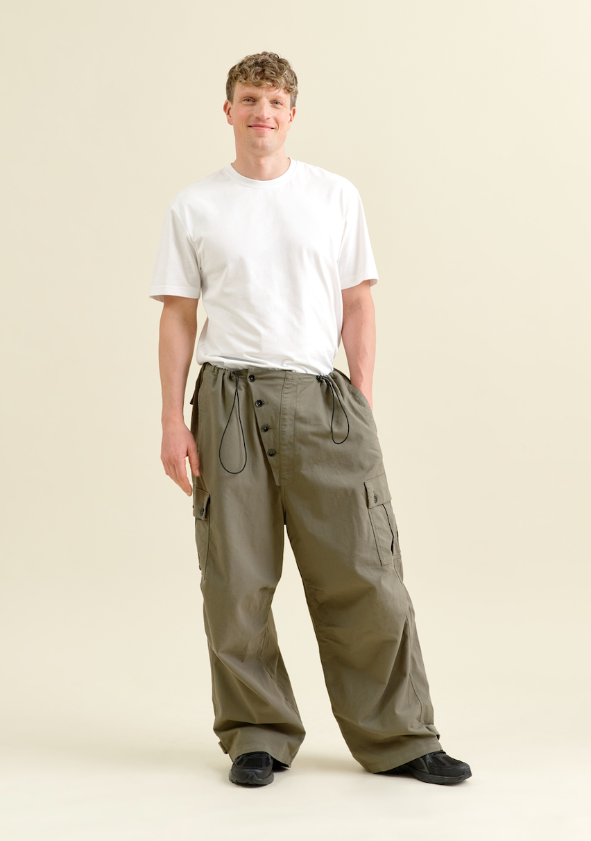 MAY MAY - Baggy Cargo Pants - Moss Green