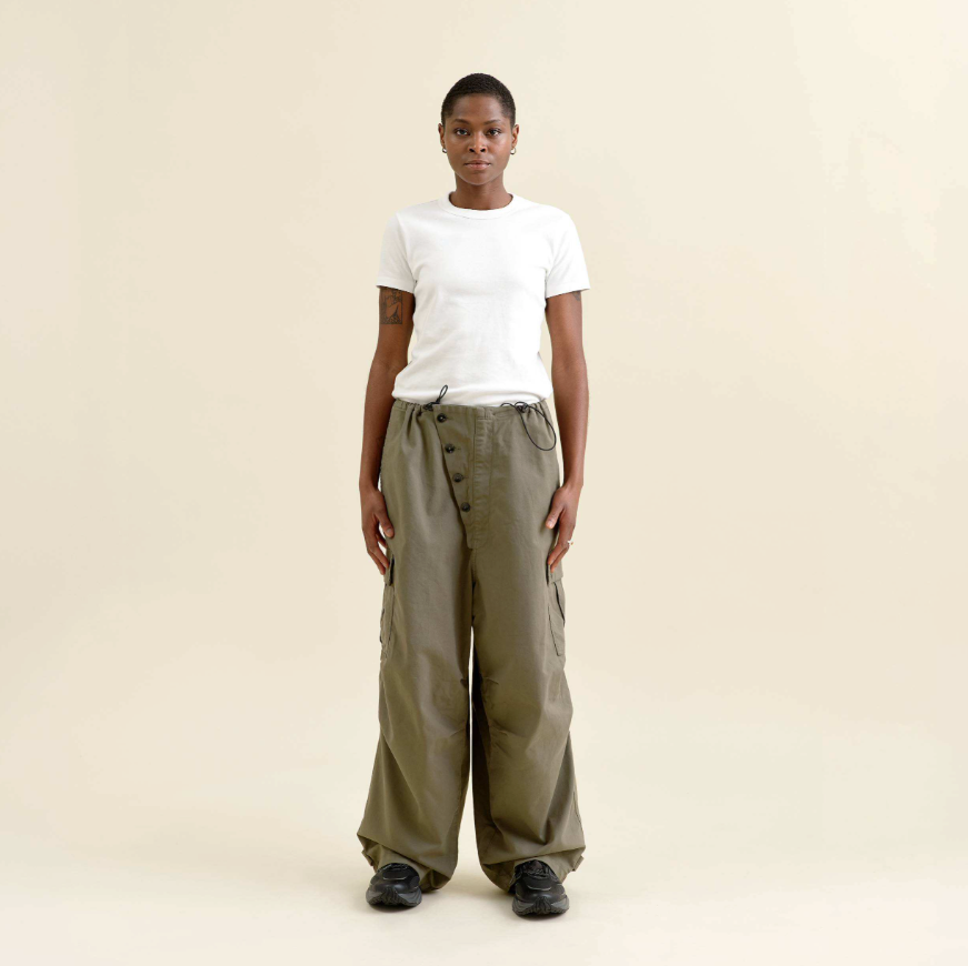 MAY MAY - Baggy Cargo Pants - Moss Green